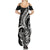 New Zealand Waitangi Day Summer Maxi Dress Aotearoa Te Tiriti O Waitangi Kiwi Black Version LT01 - Polynesian Pride