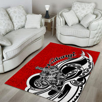 New Zealand Waitangi Day Area Rug Aotearoa Te Tiriti O Waitangi Kiwi Red Version LT01 - Polynesian Pride