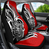New Zealand Waitangi Day Car Seat Cover Aotearoa Te Tiriti O Waitangi Kiwi Red Version LT01 - Polynesian Pride