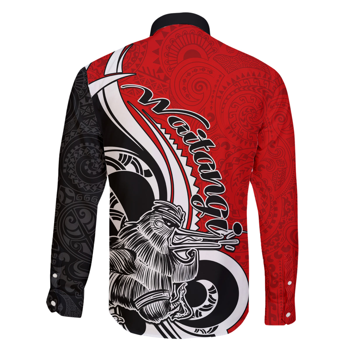 New Zealand Waitangi Day Family Matching Short Sleeve Bodycon Dress and Hawaiian Shirt Aotearoa Te Tiriti O Waitangi Kiwi Red Version LT01 - Polynesian Pride