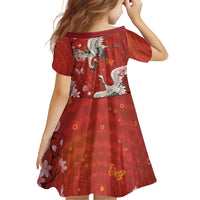 Hawaii Japan Cranes Sakura Flower Red Family Matching Summer Maxi Dress and Hawaiian Shirt Japan Heritage Spirit LT01 - Polynesian Pride