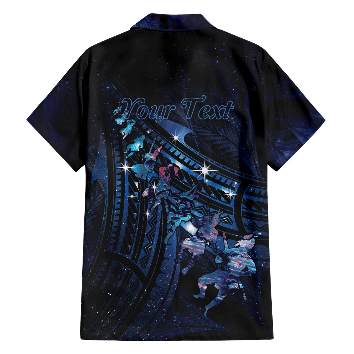 Personalised Matariki Paua Shell New Zealand Family Matching Summer Maxi Dress and Hawaiian Shirt Haka Dance At The Starry Night LT01 - Polynesian Pride