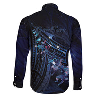 Personalised Matariki Paua Shell New Zealand Family Matching Summer Maxi Dress and Hawaiian Shirt Haka Dance At The Starry Night LT01 - Polynesian Pride