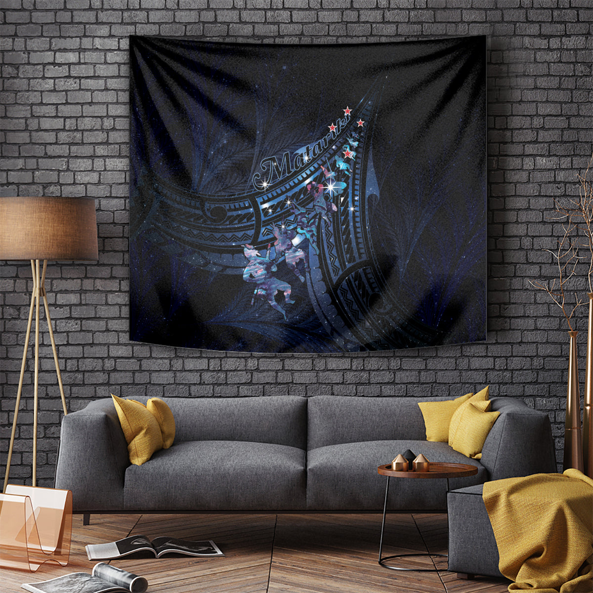 Matariki Paua Shell New Zealand Tapestry Haka Dance At The Starry Night