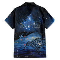 Personalised Matariki Kiwi Family Matching Off The Shoulder Long Sleeve Dress and Hawaiian Shirt Silver Fern