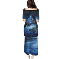 Personalised Matariki Kiwi Family Matching Puletasi and Hawaiian Shirt Silver Fern