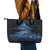 Matariki Kiwi Leather Tote Bag Silver Fern