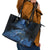 Matariki Kiwi Leather Tote Bag Silver Fern