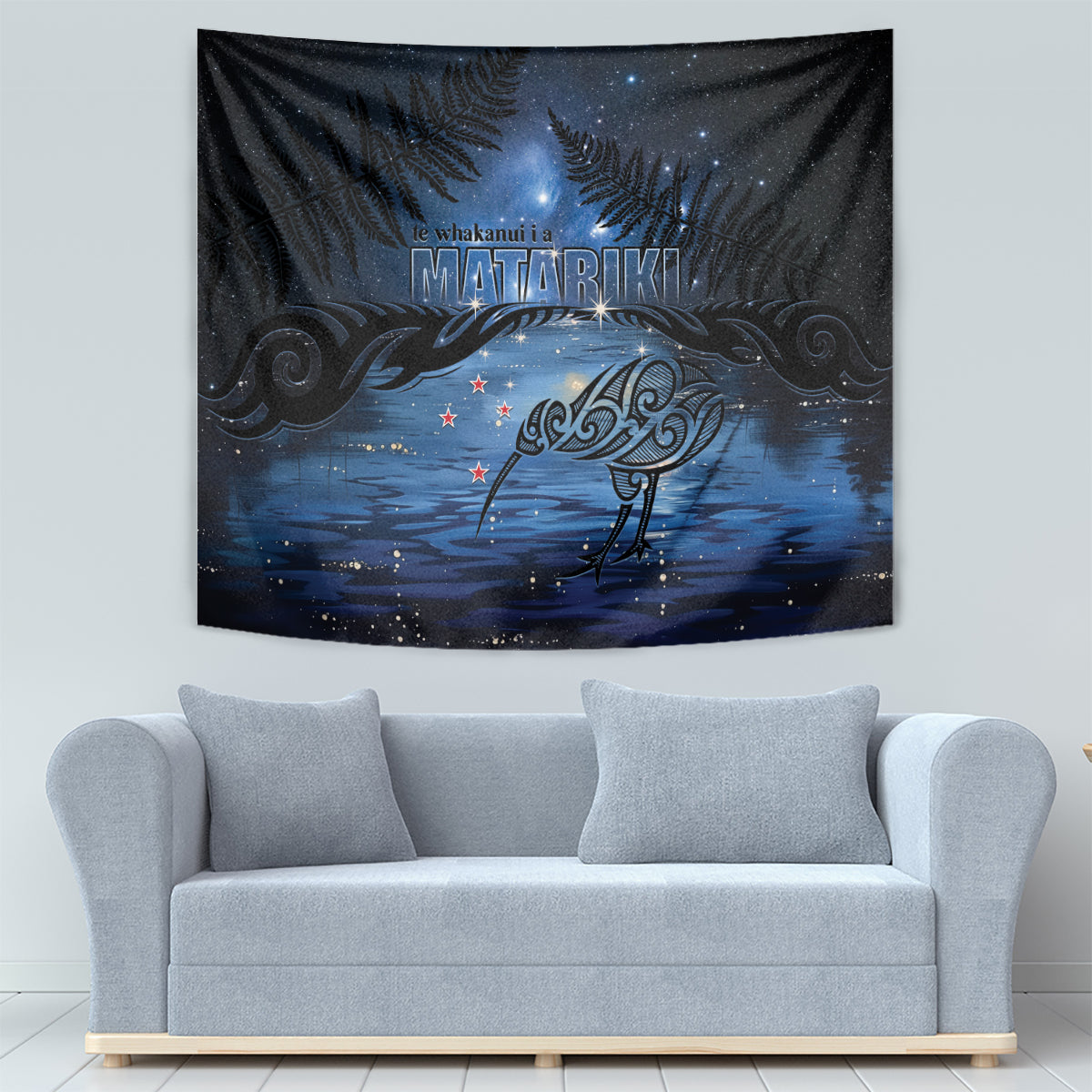 Matariki Kiwi Tapestry Silver Fern