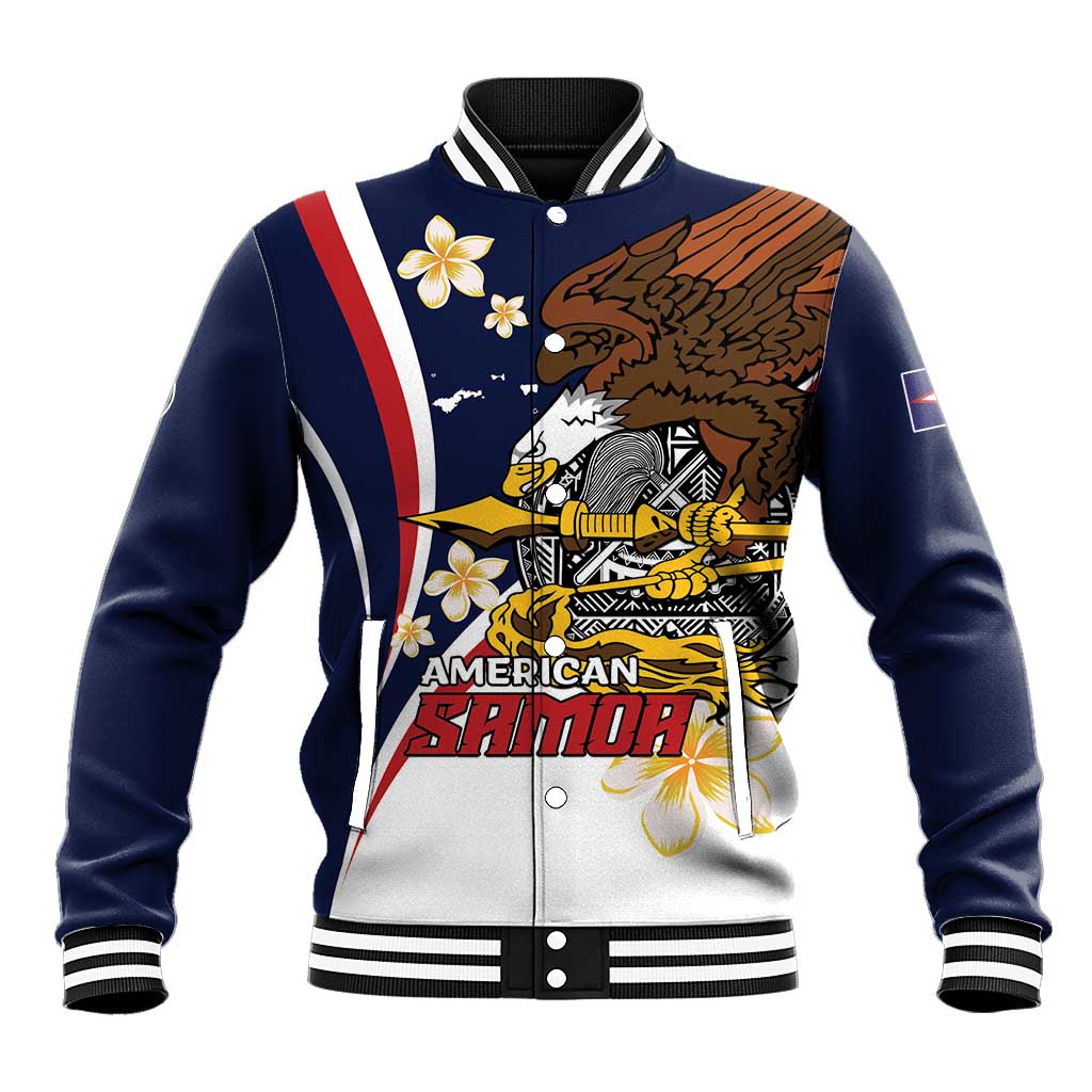 Personalized American Samoa Baseball Jacket Amerika Samoa Bald Eagle