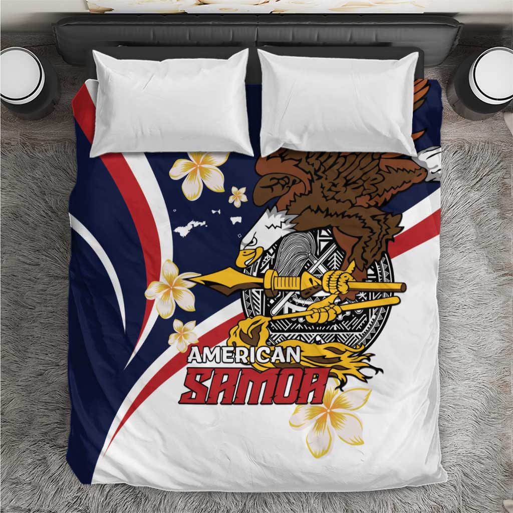 Personalized American Samoa Bedding Set Amerika Samoa Bald Eagle