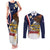 Personalized American Samoa Couples Matching Tank Maxi Dress and Long Sleeve Button Shirt Amerika Samoa Bald Eagle