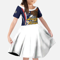 Personalized American Samoa Family Matching Short Sleeve Bodycon Dress and Hawaiian Shirt Amerika Samoa Bald Eagle