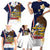Personalized American Samoa Family Matching Short Sleeve Bodycon Dress and Hawaiian Shirt Amerika Samoa Bald Eagle