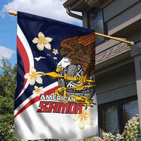 Personalized American Samoa Garden Flag Amerika Samoa Bald Eagle