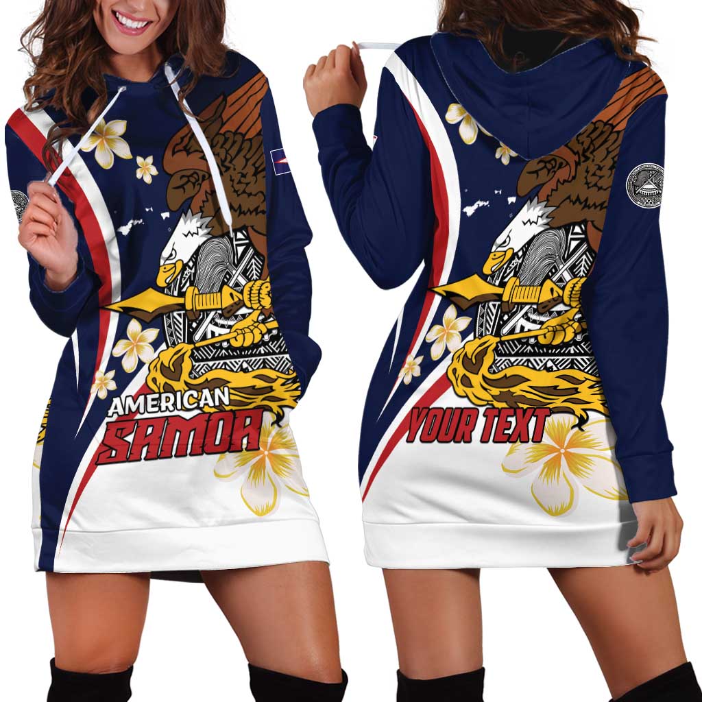 Personalized American Samoa Hoodie Dress Amerika Samoa Bald Eagle