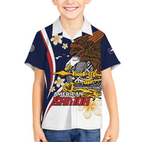 Personalized American Samoa Kid Hawaiian Shirt Amerika Samoa Bald Eagle