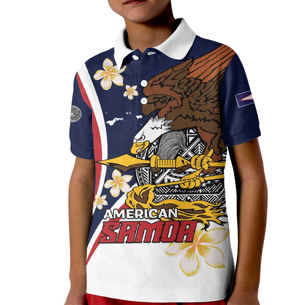 Personalized American Samoa Kid Polo Shirt Amerika Samoa Bald Eagle