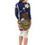 Personalized American Samoa Long Sleeve Bodycon Dress Amerika Samoa Bald Eagle