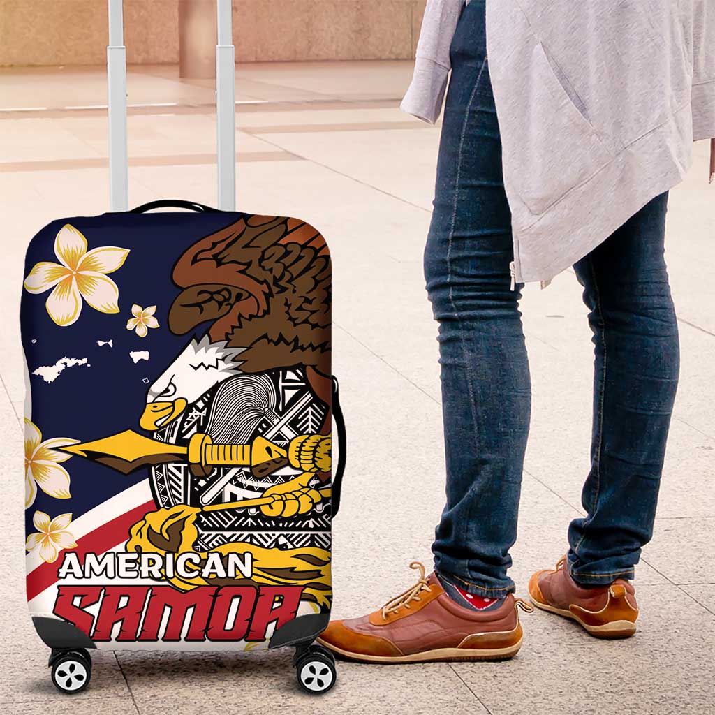 Personalized American Samoa Luggage Cover Amerika Samoa Bald Eagle