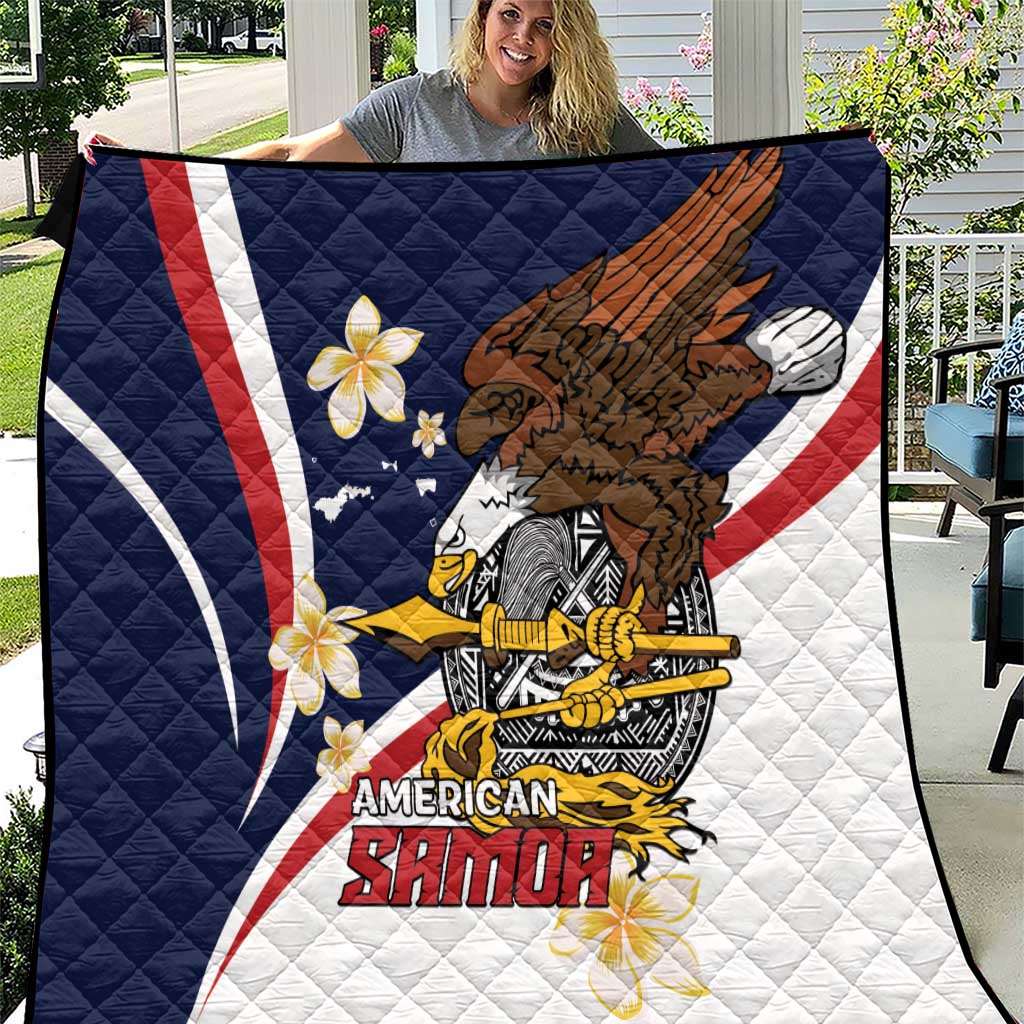 Personalized American Samoa Quilt Amerika Samoa Bald Eagle