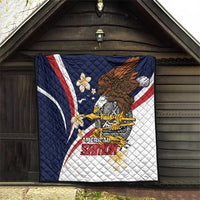Personalized American Samoa Quilt Amerika Samoa Bald Eagle
