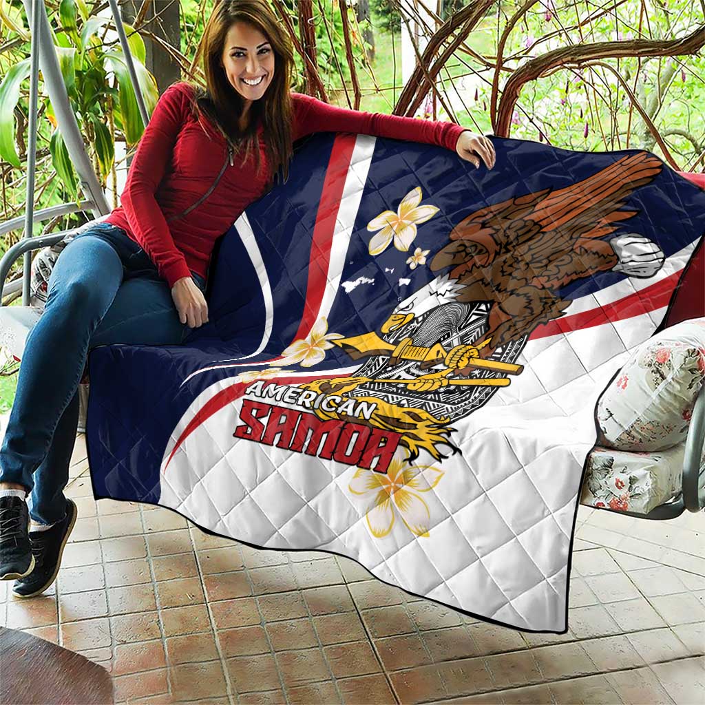 Personalized American Samoa Quilt Amerika Samoa Bald Eagle