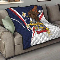Personalized American Samoa Quilt Amerika Samoa Bald Eagle
