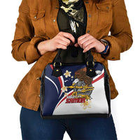 Personalized American Samoa Shoulder Handbag Amerika Samoa Bald Eagle