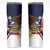 Personalized American Samoa Skinny Tumbler Amerika Samoa Bald Eagle