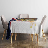 Personalized American Samoa Tablecloth Amerika Samoa Bald Eagle