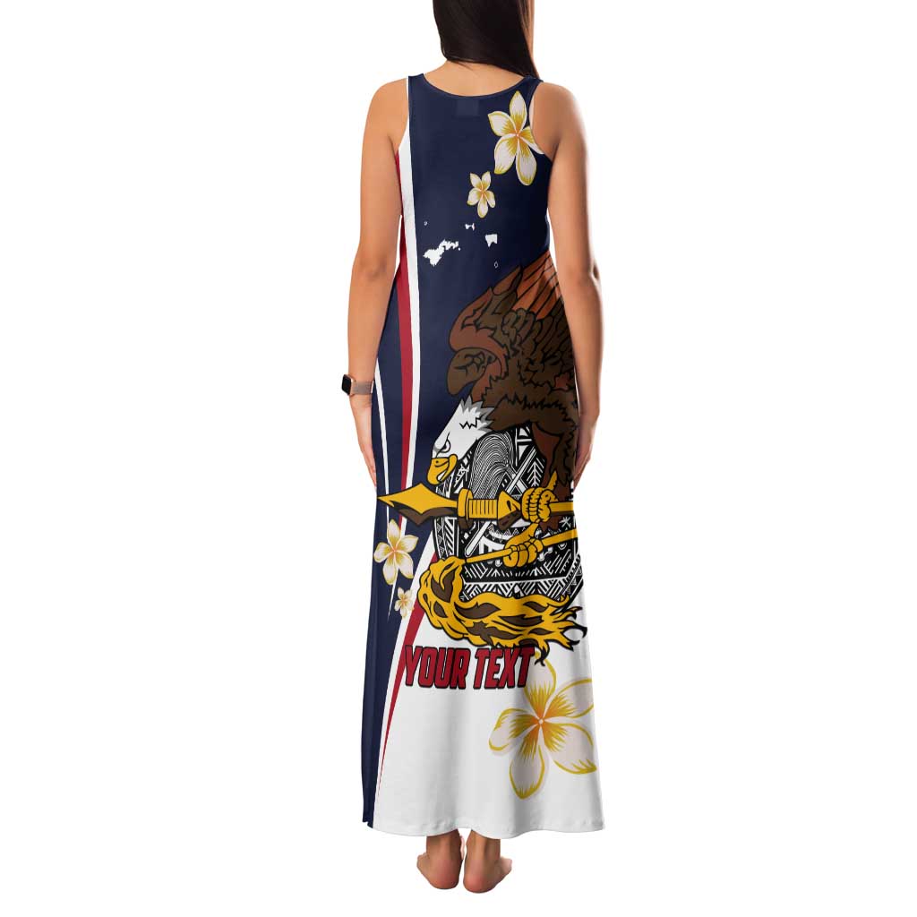 Personalized American Samoa Tank Maxi Dress Amerika Samoa Bald Eagle