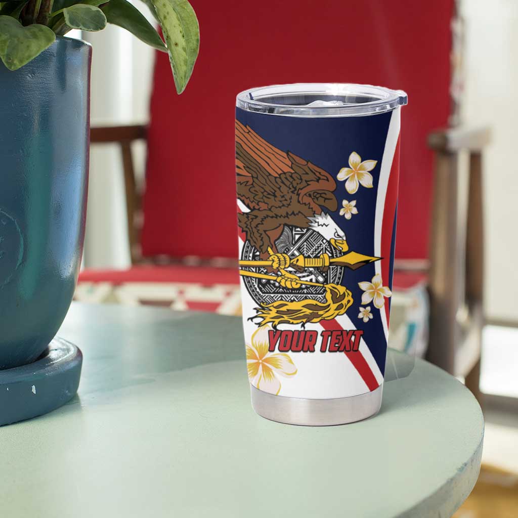 Personalized American Samoa Tumbler Cup Amerika Samoa Bald Eagle