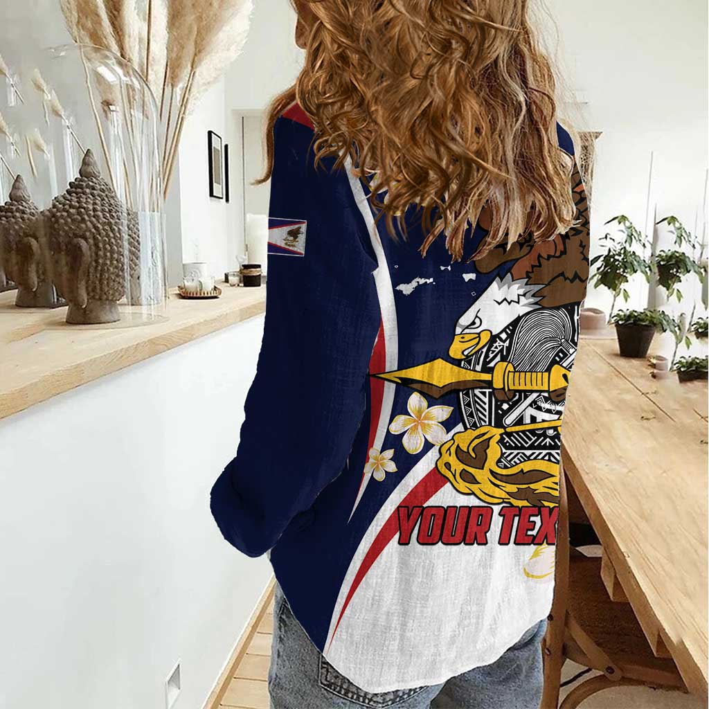 Personalized American Samoa Women Casual Shirt Amerika Samoa Bald Eagle