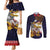 American Samoa Eagle Kava Bowl Couples Matching Mermaid Dress and Long Sleeve Button Shirt Plumeria Polynesian Pattern