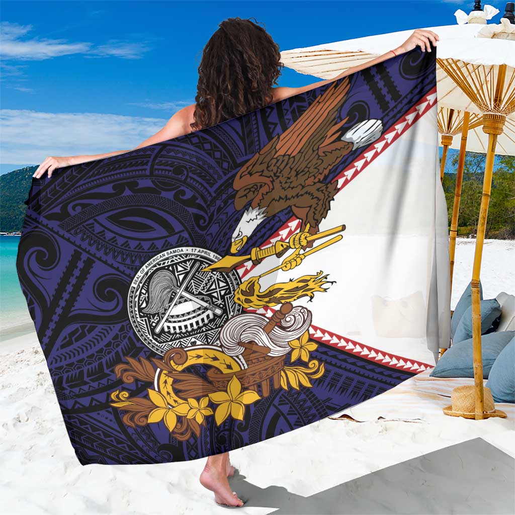 American Samoa Eagle Kava Bowl Sarong Plumeria Polynesian Pattern