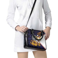 American Samoa Eagle Kava Bowl Shoulder Handbag Plumeria Polynesian Pattern