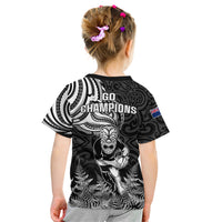 New Zealand Silver Fern Rugby Kid T Shirt Maori Tiki Player With Ta Moko Tribal LT01 - Polynesian Pride