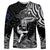 New Zealand Silver Fern Rugby Long Sleeve Shirt Maori Tiki Player With Ta Moko Tribal LT01 Unisex Black - Polynesian Pride