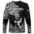 New Zealand Silver Fern Rugby Long Sleeve Shirt Maori Tiki Player With Ta Moko Tribal LT01 - Polynesian Pride