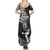 New Zealand Silver Fern Rugby Summer Maxi Dress Maori Tiki Player With Ta Moko Tribal LT01 - Polynesian Pride