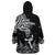 New Zealand Silver Fern Rugby Wearable Blanket Hoodie Maori Tiki Player With Ta Moko Tribal LT01 - Polynesian Pride