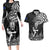 Custom New Zealand Silver Fern Rugby Couples Matching Long Sleeve Bodycon Dress and Hawaiian Shirt Maori Tiki Player With Ta Moko Tribal LT01 Black - Polynesian Pride