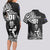 Custom New Zealand Silver Fern Rugby Couples Matching Long Sleeve Bodycon Dress and Hawaiian Shirt Maori Tiki Player With Ta Moko Tribal LT01 - Polynesian Pride