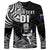 Custom New Zealand Silver Fern Rugby Long Sleeve Shirt Maori Tiki Player With Ta Moko Tribal LT01 - Polynesian Pride