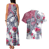 Hawaii Kakau Mix Paisley Pattern Couples Matching Tank Maxi Dress and Hawaiian Shirt Polynesian Tropical Unique Style LT01 - Polynesian Pride