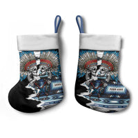 Native American Chief Skull With Axe Christmas Stocking - Polynesian Pride