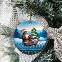 Native American Santa Claus Ceramic Ornament Merry Christmas 2025 - Polynesian Pride