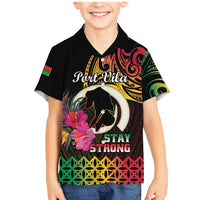 Personalised Vanuatu Port Vila Stay Strong Family Matching Mermaid Dress and Hawaiian Shirt Long God Yumi Stanap