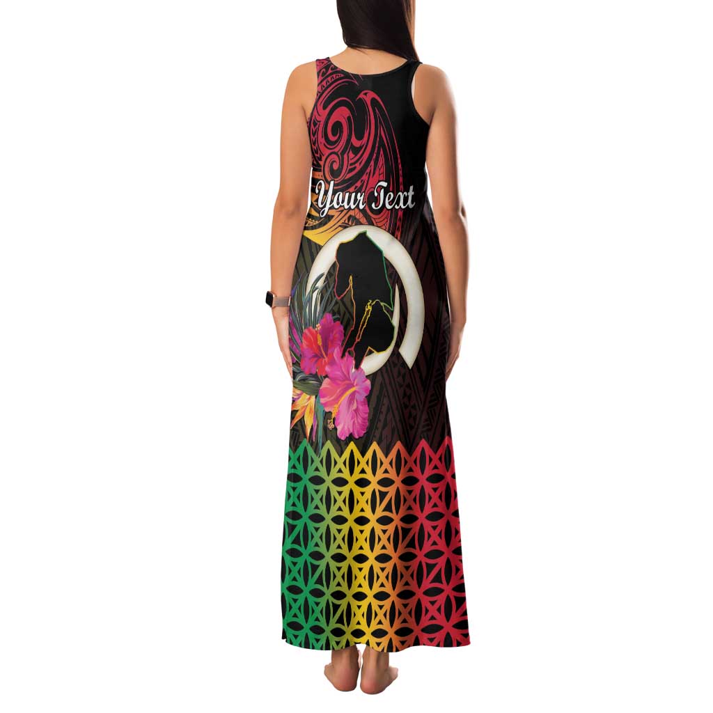Personalised Vanuatu Port Vila Stay Strong Family Matching Tank Maxi Dress and Hawaiian Shirt Long God Yumi Stanap